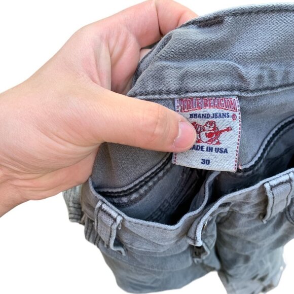 VINTAGE True Religion Jeans Size 30 RICKY QT Gray - Picture 2 of 7